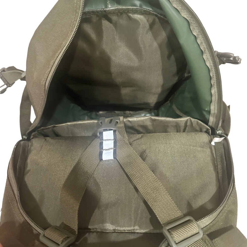 Rugged Olive Backpack With Flag Patch - image 5